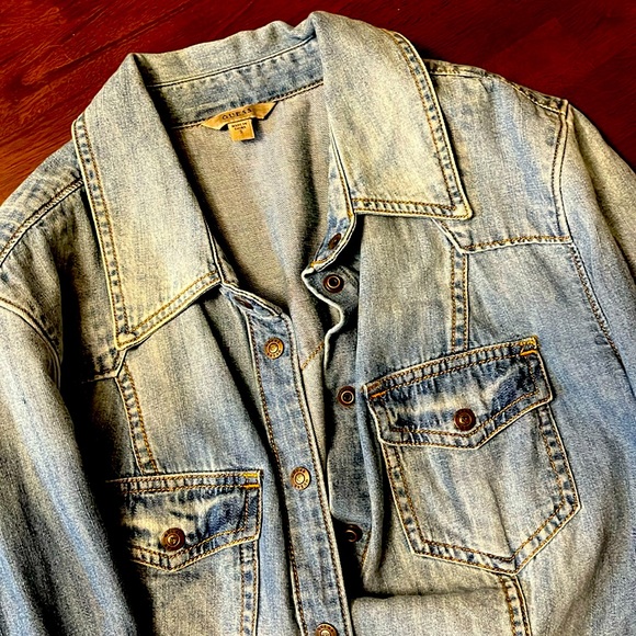 💋Guess denim button shirt💋 - Picture 1 of 4